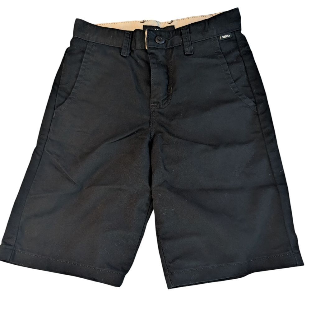 Vans boys Black Cotton Long Board Skate Skater Streetwear Shorts Y2K Sz 24